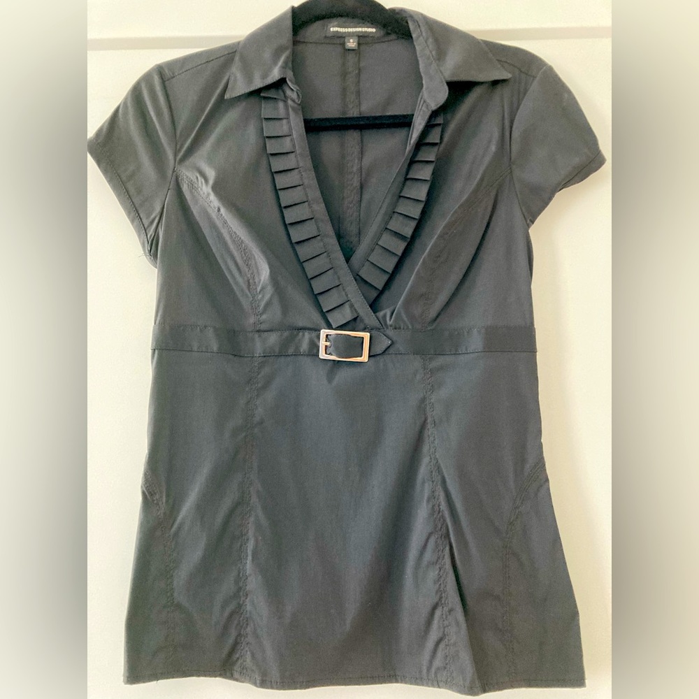 Fitted Black Express Top Size S